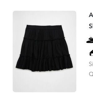 american eagle Black Tiered Skirt